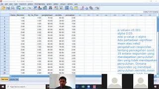 KULIAH ONLINE UJI T ONE WAY ANOVA DAN SPEARMAN [upl. by Bondie]
