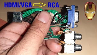 Adaptador de HDMI e VGA para RCA 👉 Vice e Versa [upl. by Nilek]