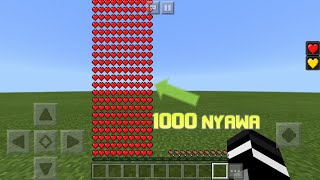 Cara membuat nyawa kita menjadi banyak 1000 nyawa di mcpe MINECRAFT INDONESIA [upl. by Guild823]