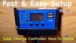 How to setup a basic Solar Charge Controller  Quick Guide amp Menu overview [upl. by Anilat]