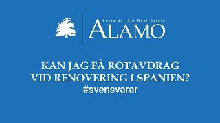 Kan jag få rotavdrag vid renovering i Spanien [upl. by Ellenahc]