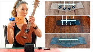 How to Restring Your Ukulele  3 Different Bridges  2 Different Headstocks [upl. by Arbua]