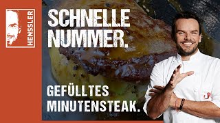 Schnelles gefülltes Minutensteak mit Avocado und Champignons von Steffen Henssler [upl. by Ydnam512]