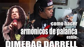 Como hacer armónicos de palanca o whammy bar estilo Dimebag Darrell [upl. by Kaia216]