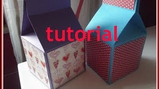 SCATOLINA DEL LATTE milk carton tutorial [upl. by Yrtneg347]