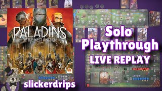 Paladins of the West Kingdom  Solo Playthrough Live Replay [upl. by Locke521]