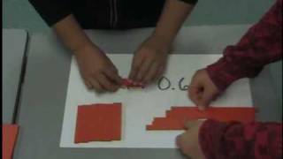 Dividing Decimals with Base Ten Blocks new example [upl. by Aranat]