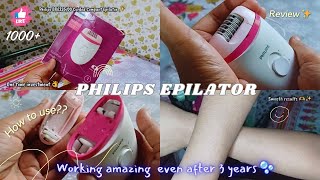 Philips Satinelle hair epilator for women  Epilator Review amp Tutorial  Easy Hair removal at home [upl. by Nannahs]