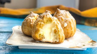 Profiteroles Recipe  Cream Puffs Recipe  Perfect Choux Pastry [upl. by Grady]