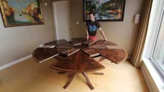 Expanding Circular Dining Table in Walnut [upl. by Ody586]