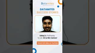 Udays AI Career Success Story  datamites ai mlengineer [upl. by Tierney]