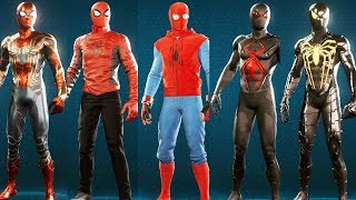 SpiderMan Ps4  All SuitsCostumes Purchased [upl. by Ethelyn561]