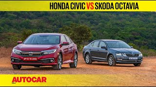 Honda Civic vs Skoda Octavia  Petrol AT Comparison Test Review  Autocar India [upl. by Caves]