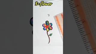 How to draw flower 🌺 Easy flower drawing shorts shortsvideo trending [upl. by Fassold473]