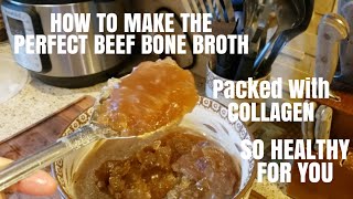 HOW TO MAKE THE PERFECT BEEF BONE BROTH PACKED WITH COLLAGEN SO HEATHY FOR YOU [upl. by Gray]