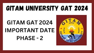 GITAM UNIVERSITY 2024 ll GAT 2024 EXAM DATES ll LAST DATE FOR APPLICATION ll DOUBTS CLEARED ll [upl. by Ermeena]