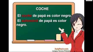 Palabras sinónimasSinónimos y antónimosLengua Tercero Primaria 8 añosAulaFacilcom [upl. by Menzies]