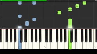 La Cucaracha Easy Piano Synthesia Piano Tutorial [upl. by Anivlek]