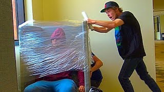 Plastic Wrapping People Prank Part 2 [upl. by Aniral]