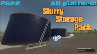 Slurry Storage Pack  New mod for all platforms on FS22 [upl. by Linnet]