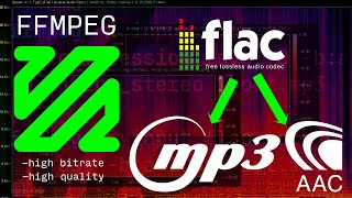 FFMPEG Convert FLAC Audio to MP3 and AAC in High Quality format with ffmpeg [upl. by Meekah]