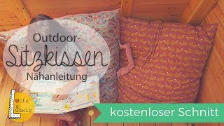 Outdoor Sitzkissen selbst nähen kostenloser Schnitt [upl. by Duj]