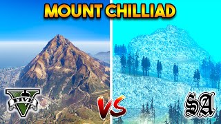 GTA 5 MOUNT CHILLIAD VS GTA SAN ANDREAS MOUNT CHILLIAD WHICH IS BIGGER [upl. by Weide]