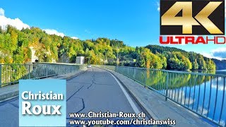 1X UHD  Switzerland 310 Camera on board Les alentours du barrage de Rossens Hero4 [upl. by Ayanal]