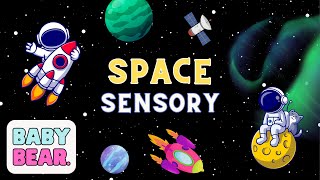 Baby Sensory  Space adventure  High contrast stimulation [upl. by Suirtemed]