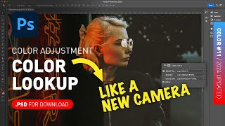 Color Lookup Adjustment Layer  PSD File Demonstrated Photoshop Color for Beginners [upl. by Cherey]