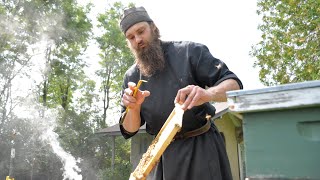 Making Pure Honey At The Monastery  Orthodox Monk Beekeeper [upl. by Barber]