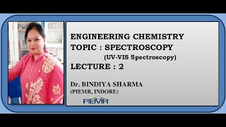 SPECTROSCOPY UV VIS THEORY LECTURE 2 by Dr Bindiya Sharma [upl. by Weintrob]