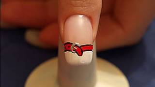 Fingernail French motive with nail lacquer in white [upl. by Vasilis]