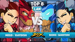 MegD amp Raydish vs Boomie amp Sandstorm  Top 8 Elimination  Brawlhalla World Championship 2023 [upl. by Layman282]