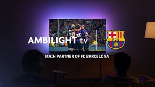 Philips Ambilight TV main partner of FC Barcelona announcement [upl. by Aikyt]