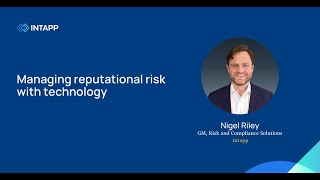 Managing reputational risk with technology [upl. by Philbo]