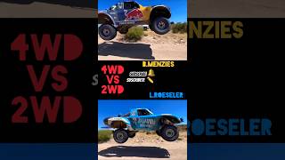 Trophy truck 4wd VS 2wd truck racing race offroad baja shorts trophytruck score offroading [upl. by Nilecoj]