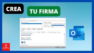 🔵 Como poner una FIRMA en OUTLOOK CON IMAGEN Y TEXTO [upl. by Reeher]