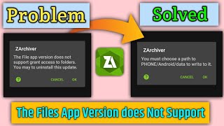 The Files app version does not support grant access to folders  OBB folder not showing  ZArchiver [upl. by Anitnelav]