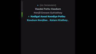 Poonthalir aada karaoke for male singers [upl. by Odraboel921]