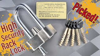 1607 Lucan “High Security” Rack Padlock Picked [upl. by Eylloh]