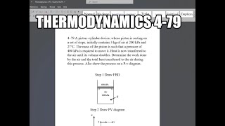 Thermodynamics 479 A piston–cylinder device whose piston is resting on a set of stops initially [upl. by Gayl]