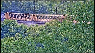 SECOND DERAILMENT IN 3 WEEKS 7262019 Horseshoe Curve PA [upl. by Ahseyn463]