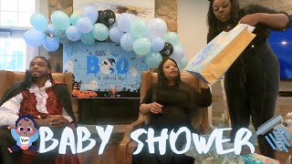 MY FAMILY SHOWED UP AND SHOWED OUT FOR MY HALLOWEEN THEMED BABY SHOWER [upl. by Cusack]