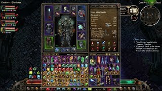 Grim Dawn v1060  Crucible Wave 150  170 HC Gladiator Cabalist Pet Build [upl. by Suvart]