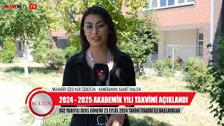 Bülten  Süleyman Demirel Üniversitesi 2024 2025 Akademik Takvim Yayınlandı [upl. by Leeban448]