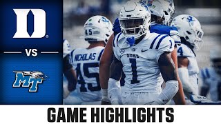 Duke vs Middle Tennessee Game Highlights  2024 ACC Football [upl. by Trbor]