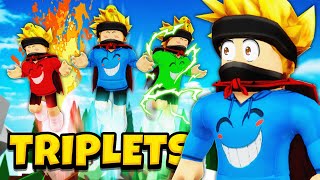 I Adopted SUPERHERO TRIPLETS in Roblox Brookhaven RP [upl. by Itnuahsa]