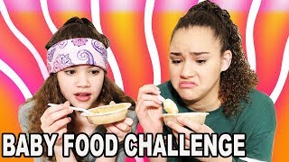 Baby Food Challenge Haschak Sisters [upl. by Zemaj]