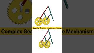 Complex Gear and Linkage Mechanism mechanism gear 3ddesign 3d animation solid [upl. by Hintze]